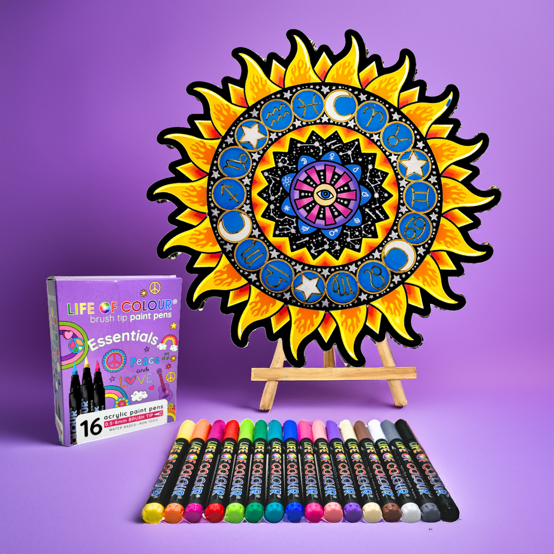 Life of Colour Zodiac Painting Kit with Essential Brush Tips