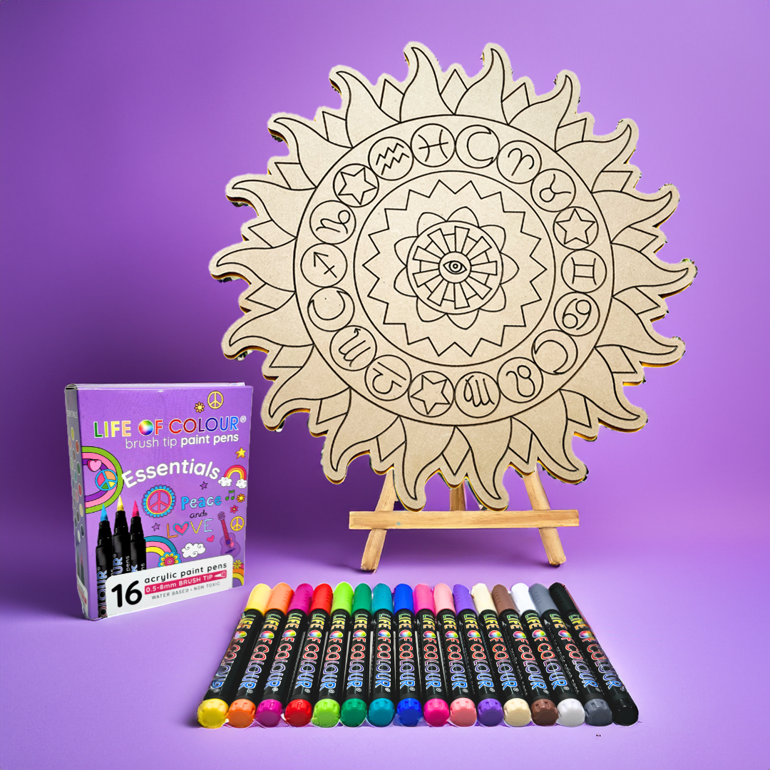 Life of Colour Zodiac Painting Kit with Essential Brush Tips