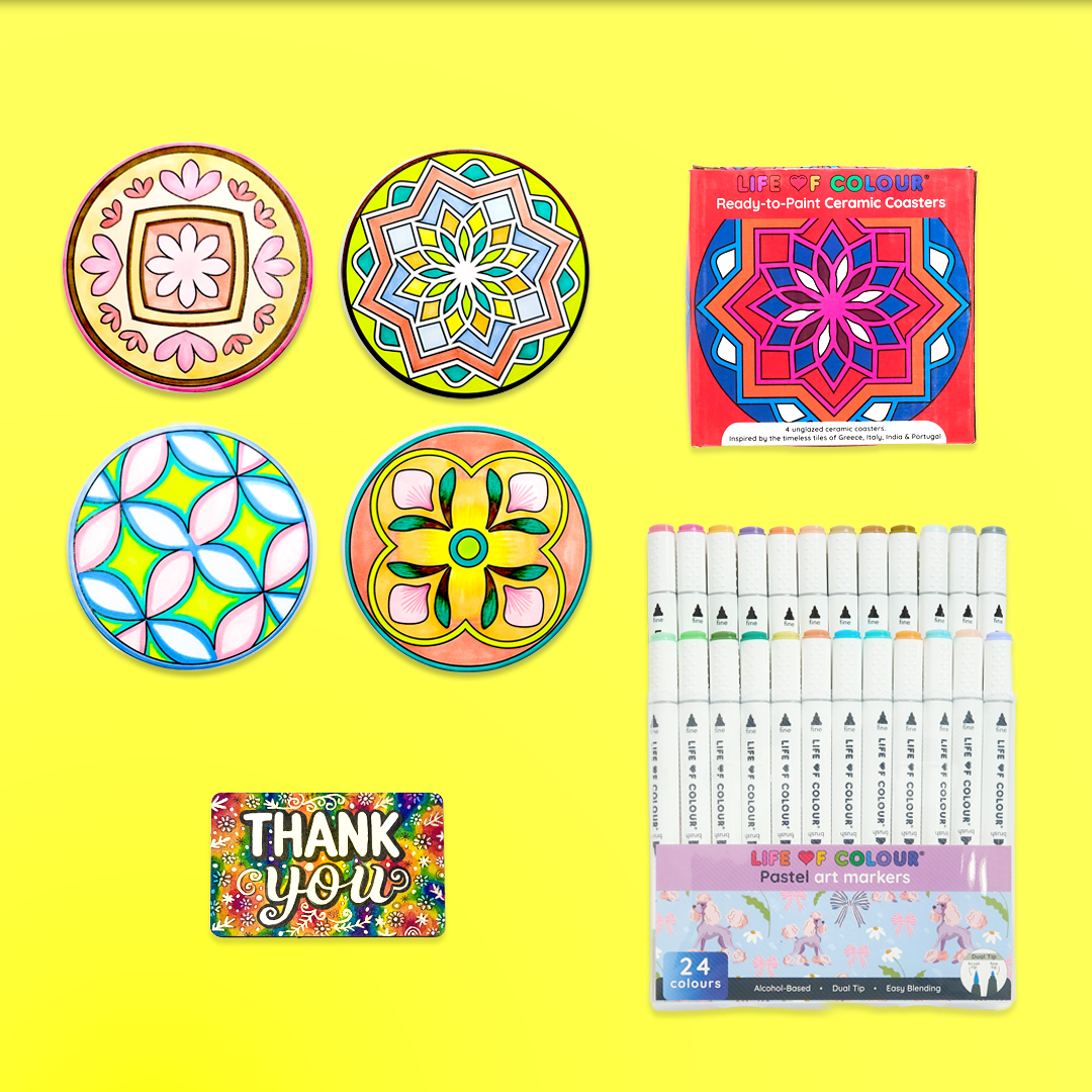 Ceramic Coaster Painting Kit