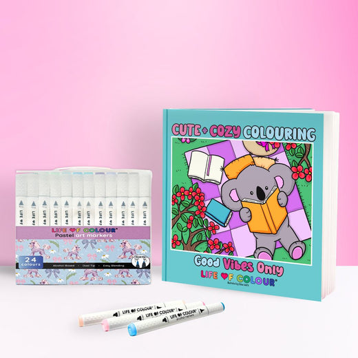 Cute and Cosy Colouring Book Volume 2- Good Vibes only