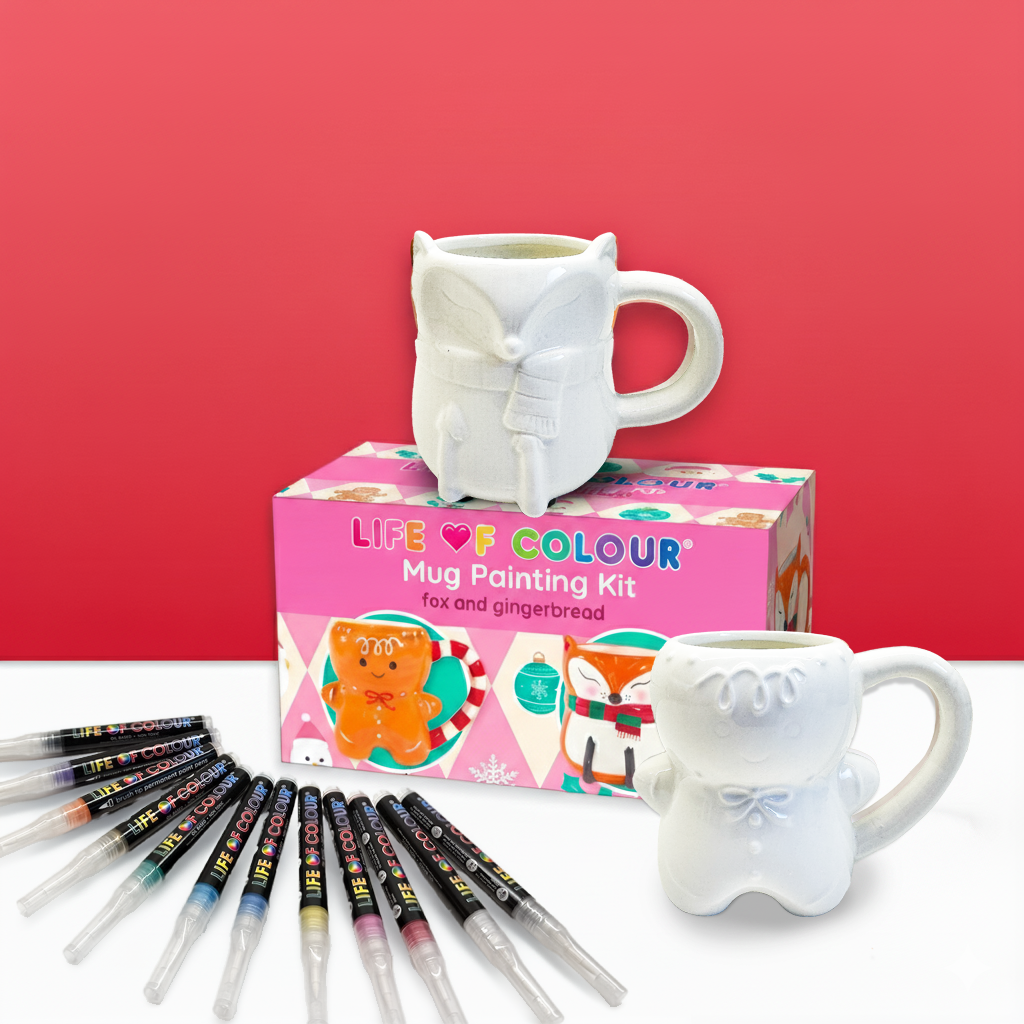 Christmas Mug Painting Kit - Fox and Gingerbread
