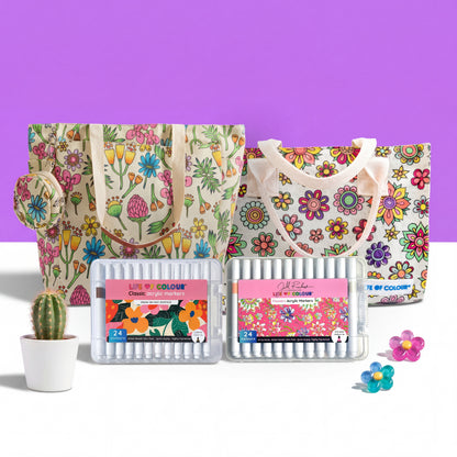 Tote Duo - Wildflower and Flower Mandala Tote Bundle