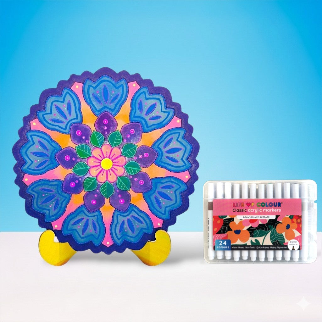 Mandala Flower Puzzle Board