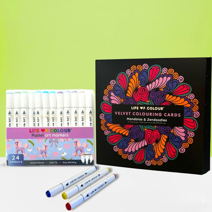 Velvet Colouring Cards