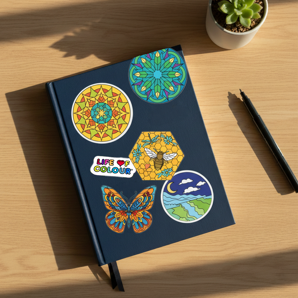 Mandala Colour-In Sticker Pack