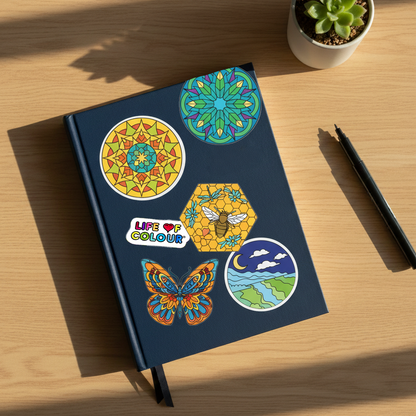 Mandala Colour-In Sticker Pack