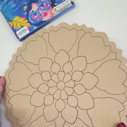 Mandala Flower Puzzle Board