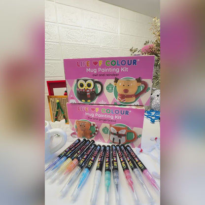 Christmas Mug Painting Kit - Owl and Reindeer