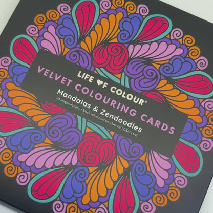 Velvet Colouring Cards