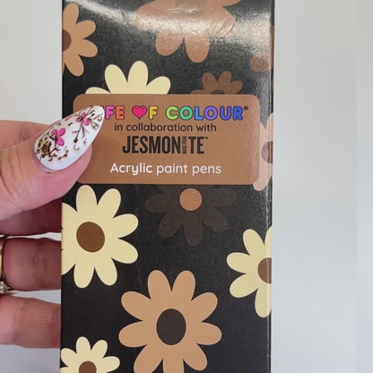 Jesmonite® x Life of Colour Natural Colour Dual Tip Acrylic Paint Pens - Set of 6