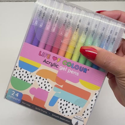 Acrylic Gel Pens - Set of 24