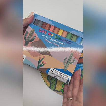 Desert Vibes Brush Tip Acrylic Paint Pens - Set of 12