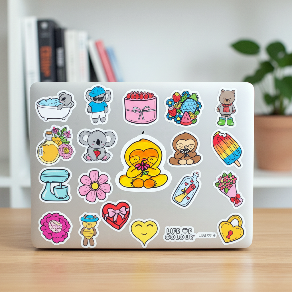 Cute and Cosy Colour-In Sticker Pack