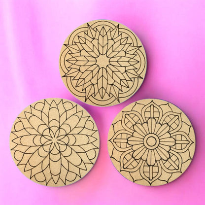 Life of Colour Mini Mandala Painting Kit Bundle of 3 - No pens