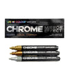 Chrome Mirror Effect 3mm Medium Tip Acrylic Paint Pens - Set of 3 - Image 1