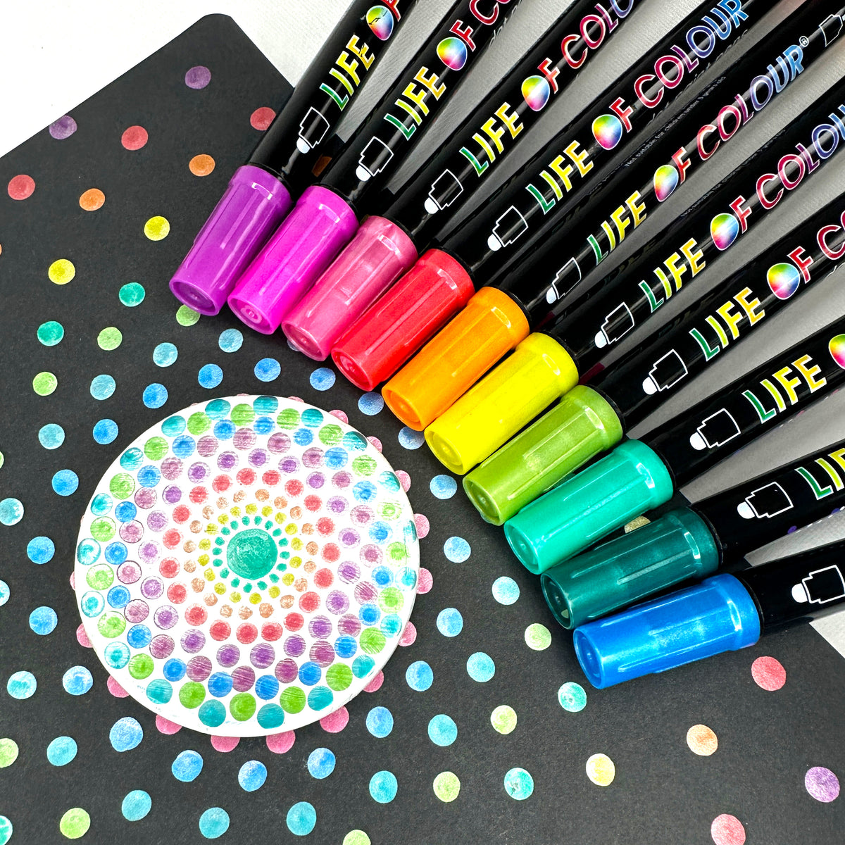 Metallic Marker Pens Dual Tip 10 Colors Metallic Pens for Card Making Rock  Paint
