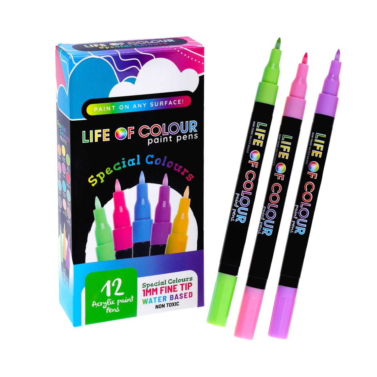 Mosaiz 15 Acrylic Paint Marker Pens for Easy Writing and Painting, Kids and  Adults 