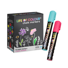 Liquid Chalk Markers,18 Pack, Wet Wipe Erasable Ink Chalk Board