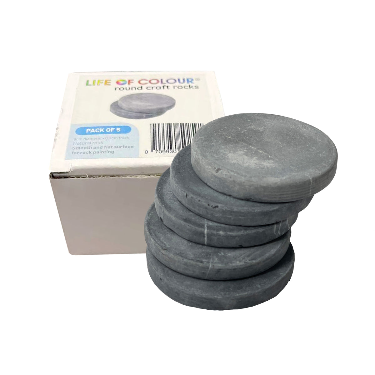 Rock Painting  Round Craft Rocks (Box of 5) - Life of Colour