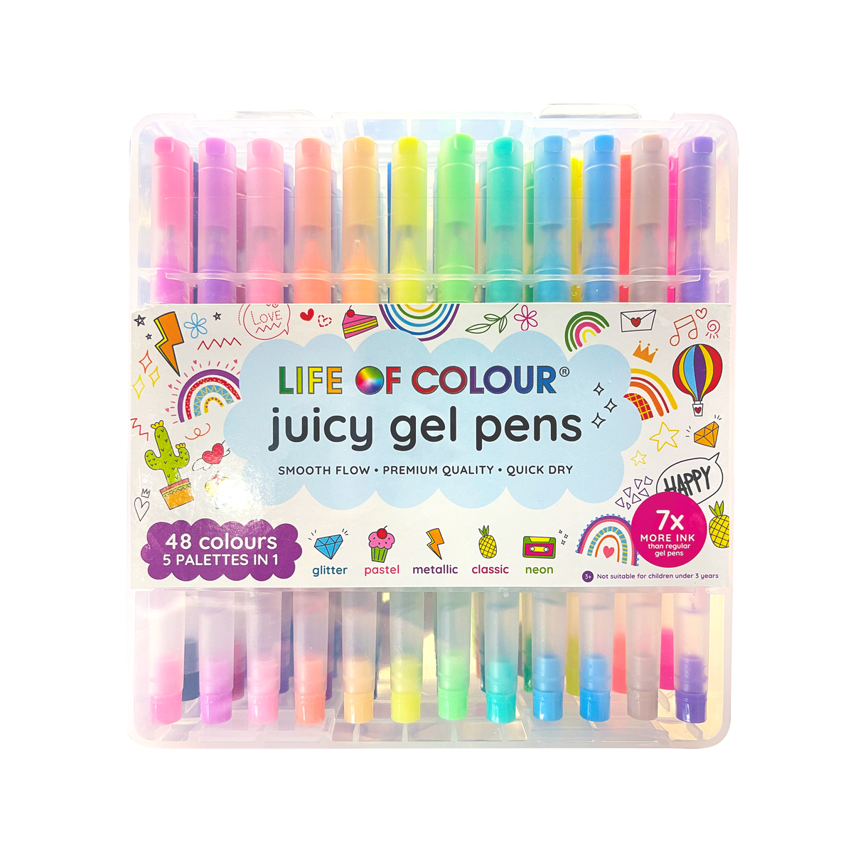 Juicy Gel Pens - Set of 48