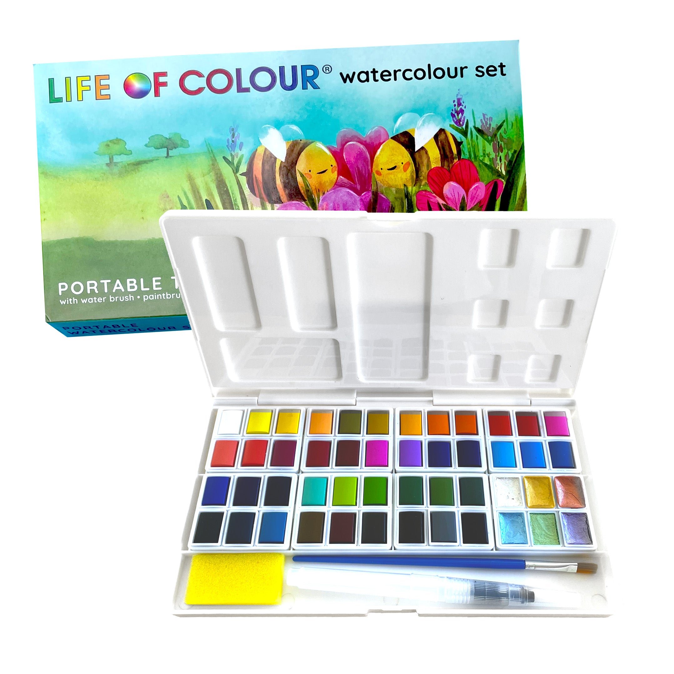Artle Watercolor Paint Set, 53 Colors - Vibrant Watercolor Kit for Artists