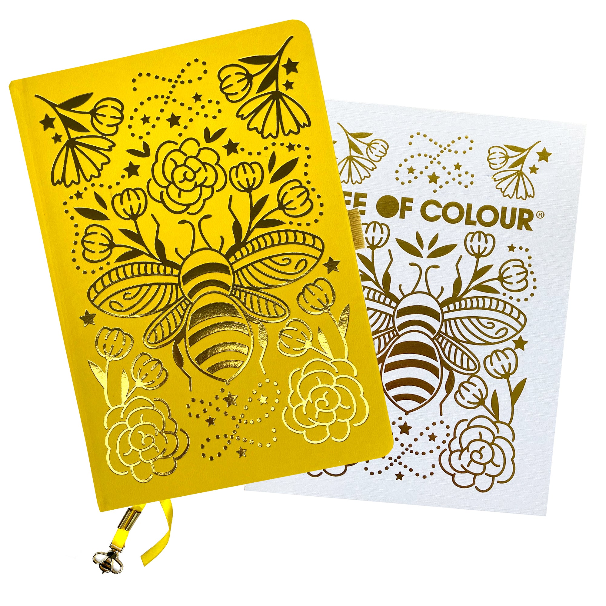 Bee A5 Art Journal (yellow) - 80 black and 80 white pages